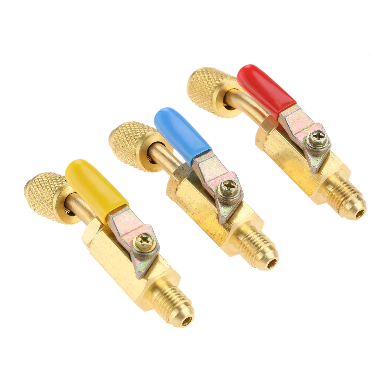 3Pcs Angled Ball Valve 1/4" SAE Swivel Adapter for A/C R134A R410A Refrigerant 45 Degrees Angled Type Adapter With Ball Valve
3Pcs Angled Ball Valve 1/4" SAE Swivel Adapter for A/C R134A R410A Refrigerant 45 Degrees Angled Type Adapter With Ball Valve