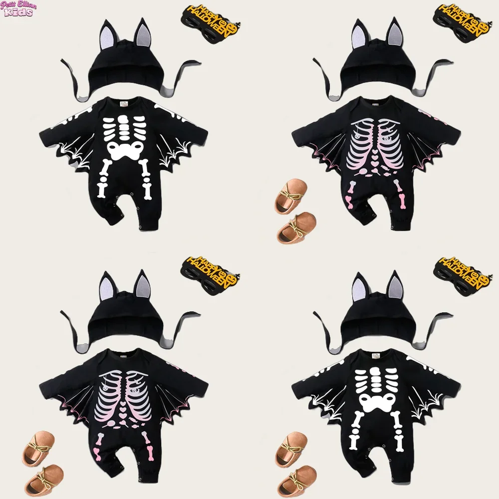 Toddler Baby Halloween Cotton Romper 0-24M Newborn Skull Print Bat Wing Jumpsuit Soft Infant Boy Girl Casual Party Outfit
Toddler Baby Halloween Cotton Romper 0-24M Newborn Skull Print Bat Wing Jumpsuit Soft Infant Boy Girl Casual Party Outfit