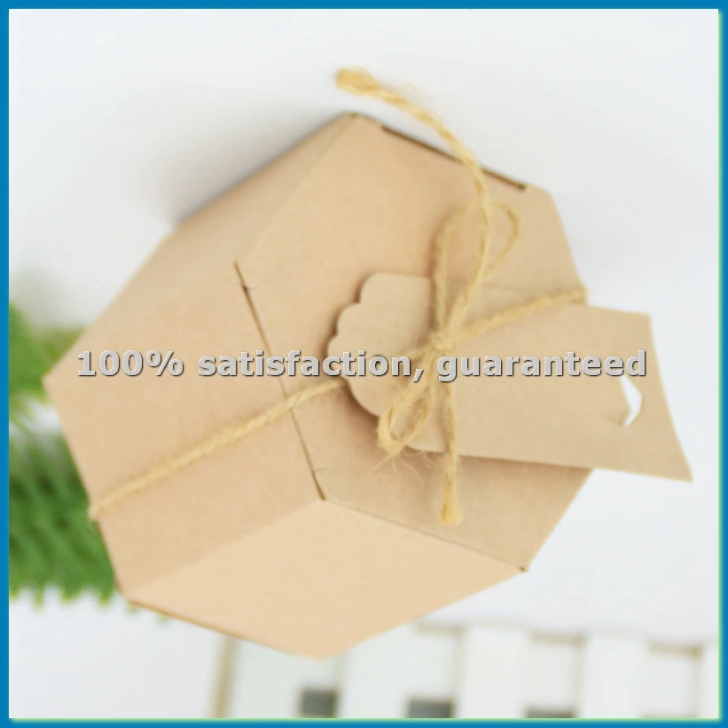 50Pcs Kraft Paper Candy Box, Hexagonal Carton Candy Box Gift Box, with Twine and Tag, Wedding Supplies-ABRM
50Pcs Kraft Paper Candy Box, Hexagonal Carton Candy Box Gift Box, with Twine and Tag, Wedding Supplies-ABRM