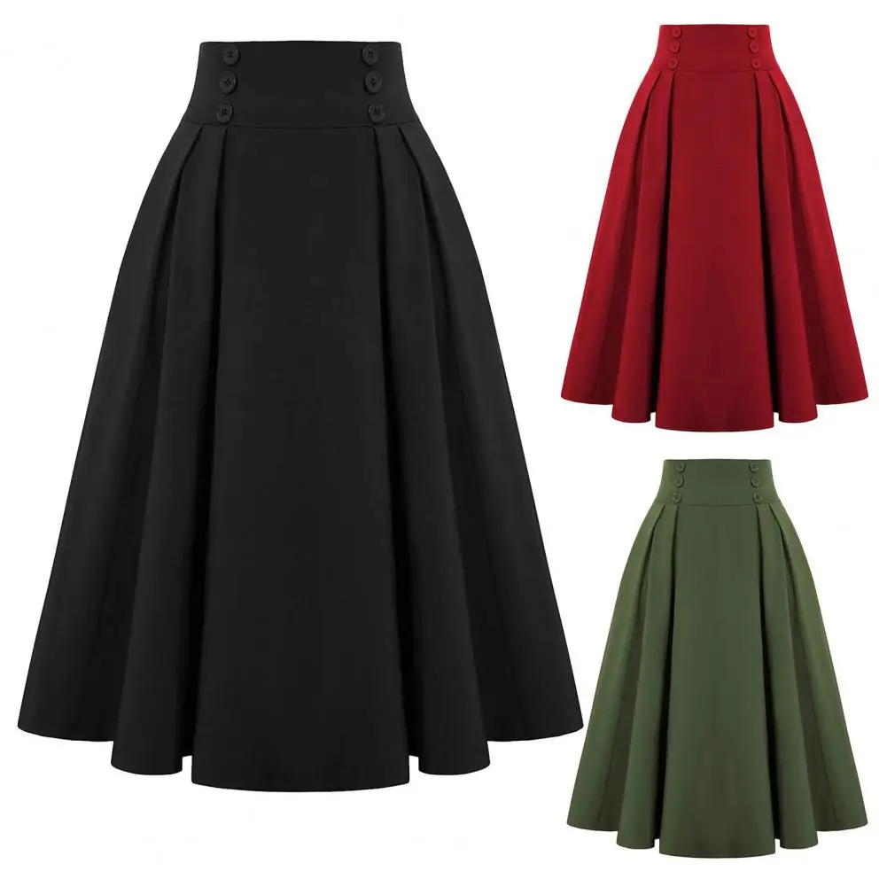 Fashion Women Skirt Elastic High Waist A-Line Midi Skirt Contrast Color Plaid Print Large Hem Mid-Calf Length Skirt
Fashion Women Skirt Elastic High Waist A-Line Midi Skirt Contrast Color Plaid Print Large Hem Mid-Calf Length Skirt