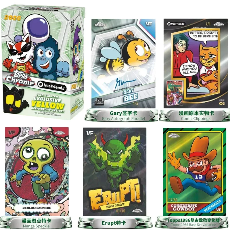 Official Genuine 2026 Topps Chrome VeeFriends Series Card VeeFriends Mega/Value Retro Anime Collection Cards Toy Gift
Official Genuine 2026 Topps Chrome VeeFriends Series Card VeeFriends Mega/Value Retro Anime Collection Cards Toy Gift