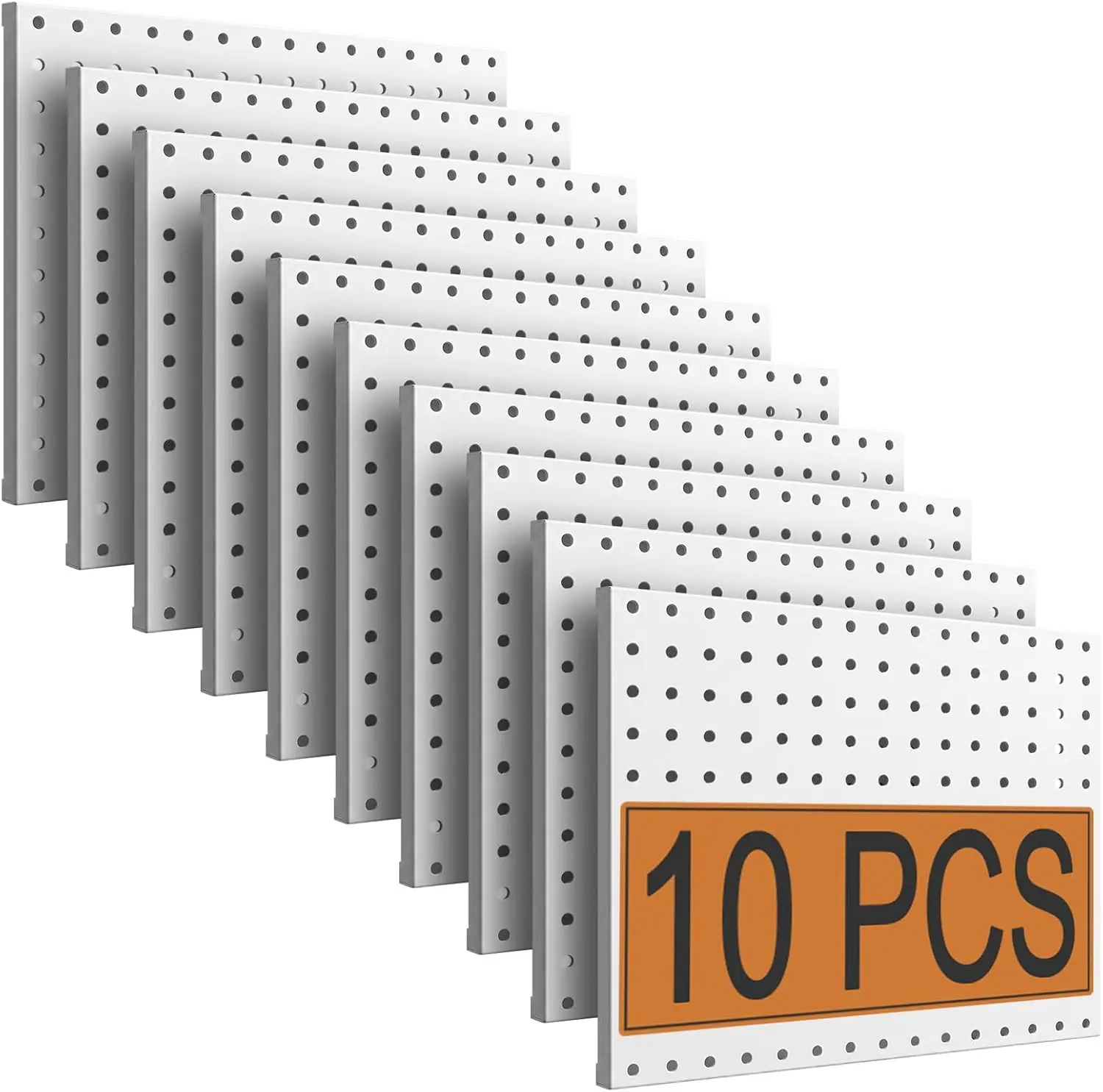10 Pcs Metal Pegboard Panels for Garage and Garden Tool Storage, Heavy Duty White Pegboard with Drywall Anchors and Screws
10 Pcs Metal Pegboard Panels for Garage and Garden Tool Storage, Heavy Duty White Pegboard with Drywall Anchors and Screws