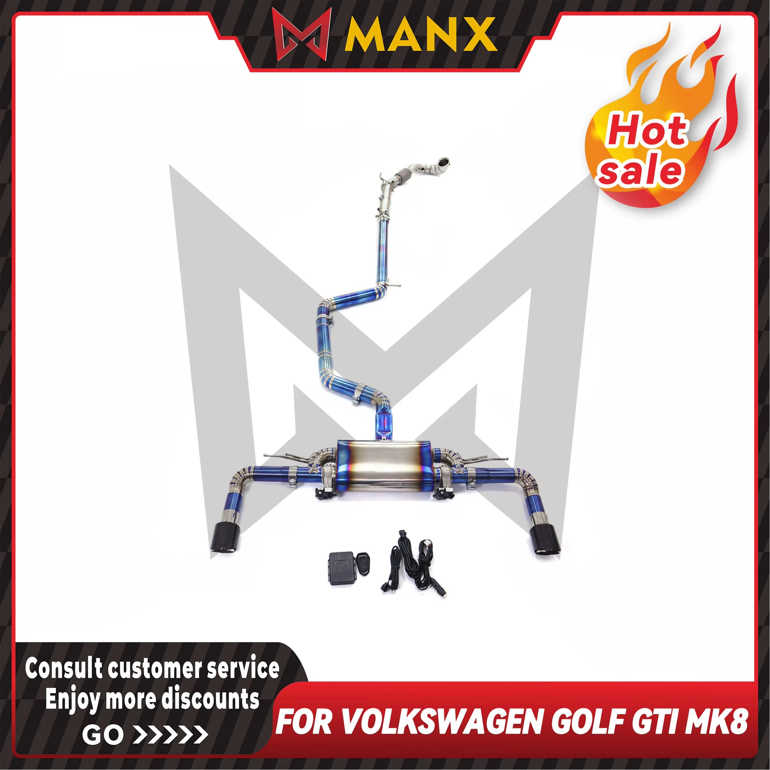 Даунпайп High Flow Titanium (Ti) и выхлоп Catback для VW Golf GTI MK8 | Система производительности с дистанционным регулирующим клапаном + точное Fi
Даунпайп High Flow Titanium (Ti) и выхлоп Catback для VW Golf GTI MK8 | Система производительности с дистанционным регулирующим клапаном + точное Fi