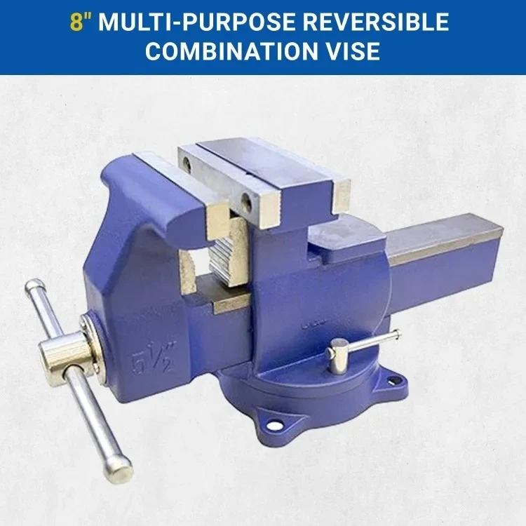 Tools & Home Improvement Reversible Combination Vise System | 8 Inch Jaw Width Heavy-Duty Utility Pipe and Bench Vise
Tools & Home Improvement Reversible Combination Vise System | 8 Inch Jaw Width Heavy-Duty Utility Pipe and Bench Vise