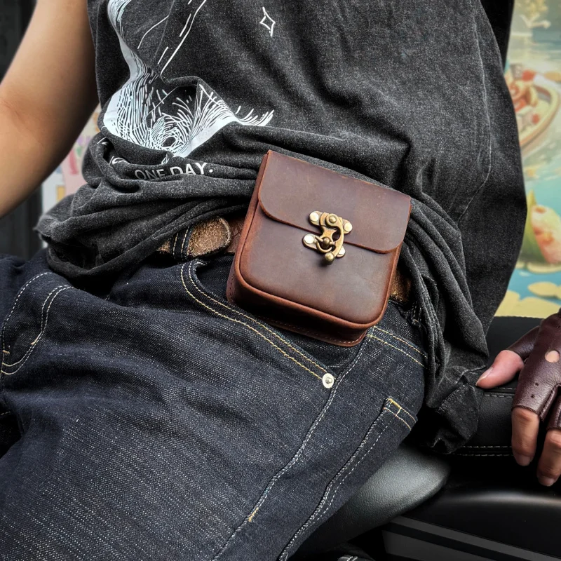 Винтажная мужская поясная сумка из кожи Crazy Horse, мужская поясная сумка из натуральной воловьей кожи для путешествий, маленькая поясная сумка-кошелек для монет
Винтажная мужская поясная сумка из кожи Crazy Horse, мужская поясная сумка из натуральной воловьей кожи для путешествий, маленькая поясная сумка-кошелек для монет