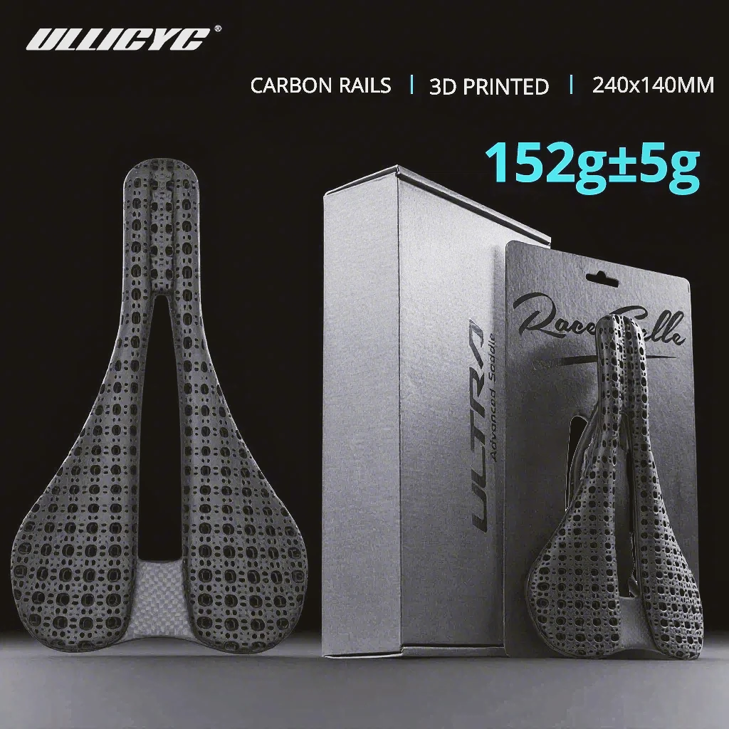 ULLICYC 3D Printed Carbon Bike Saddle 240mm*140mm 7*9 Bike Seating 3D Triathlon Road MTB Mountain Gravel Cycling Cushion Parts
ULLICYC 3D Printed Carbon Bike Saddle 240mm*140mm 7*9 Bike Seating 3D Triathlon Road MTB Mountain Gravel Cycling Cushion Parts
