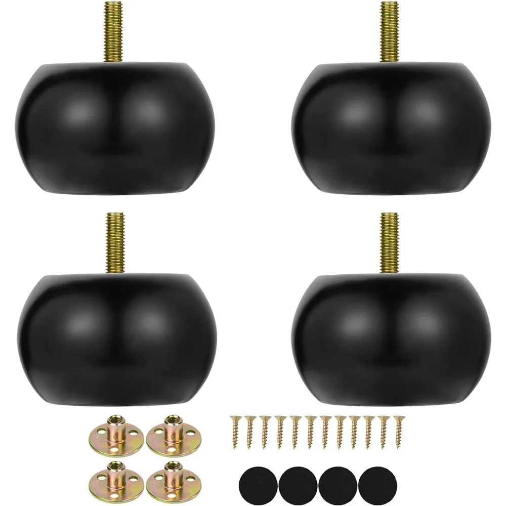 2 Inch Black Bun Feet for Furniture Set of 4 Pre-drilled M8 Bolt Round Ottoman Couch Sofa Legs
2 Inch Black Bun Feet for Furniture Set of 4 Pre-drilled M8 Bolt Round Ottoman Couch Sofa Legs