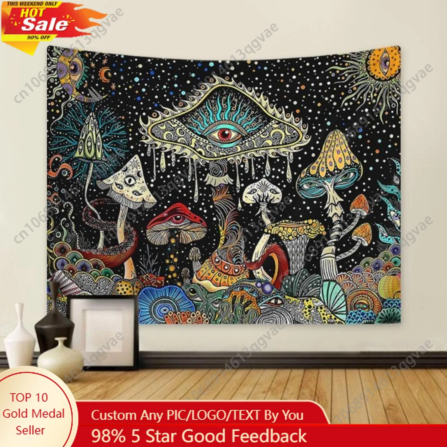 Fantasy Marine Creature Tapestry Octopus Mushroom Pattern Tapestry Sun & Moon Abstract Wall Hanging Decor Custom Decoration
Fantasy Marine Creature Tapestry Octopus Mushroom Pattern Tapestry Sun & Moon Abstract Wall Hanging Decor Custom Decoration