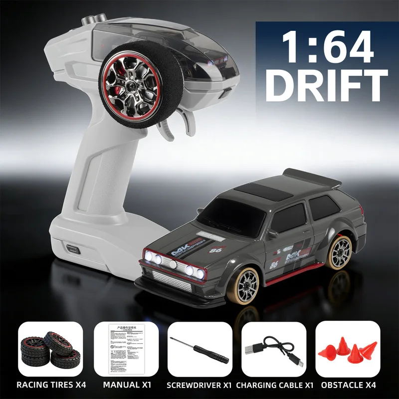 New 1:64 Full Scale RC Racing Drift Car, 4WD Built-in Gyroscope Magnetic Charging Remote Control Car Desktop Hobby Model Toy
New 1:64 Full Scale RC Racing Drift Car, 4WD Built-in Gyroscope Magnetic Charging Remote Control Car Desktop Hobby Model Toy