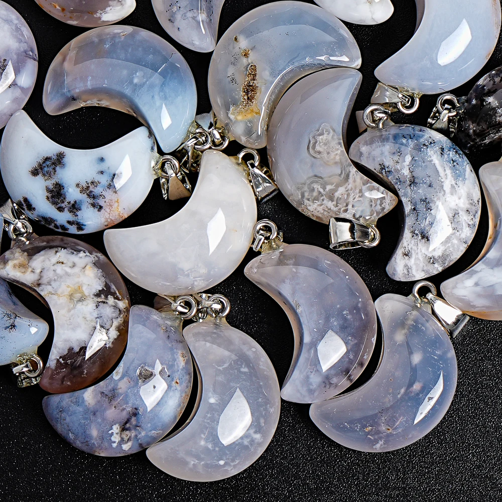 1Pcs Moon Shaped Agate Pendant Necklace 24x12x11mm Natural Stone Jewelry Boho Chic Gemstone Gift for Women Healing Crystal
1Pcs Moon Shaped Agate Pendant Necklace 24x12x11mm Natural Stone Jewelry Boho Chic Gemstone Gift for Women Healing Crystal