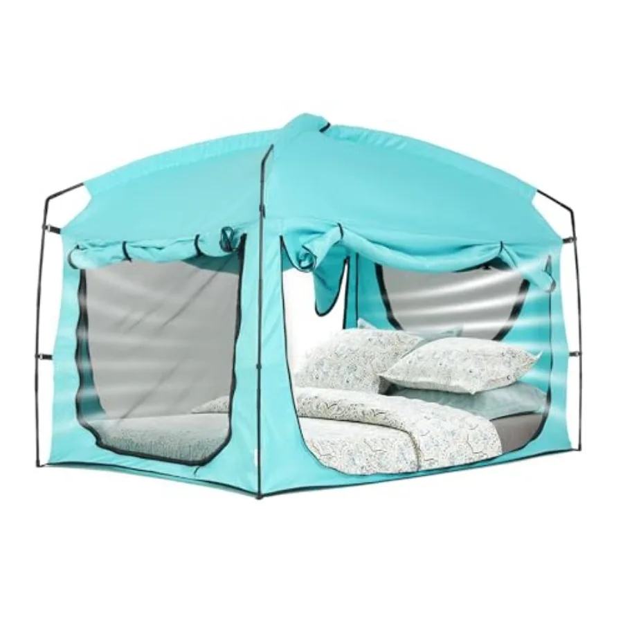 Bed Tent for Indoor Use, Polyester Fabric, Black, Portable Privacy Sleeping Canopy with 90 Blackout Drapes and Breathable Large
Bed Tent for Indoor Use, Polyester Fabric, Black, Portable Privacy Sleeping Canopy with 90 Blackout Drapes and Breathable Large