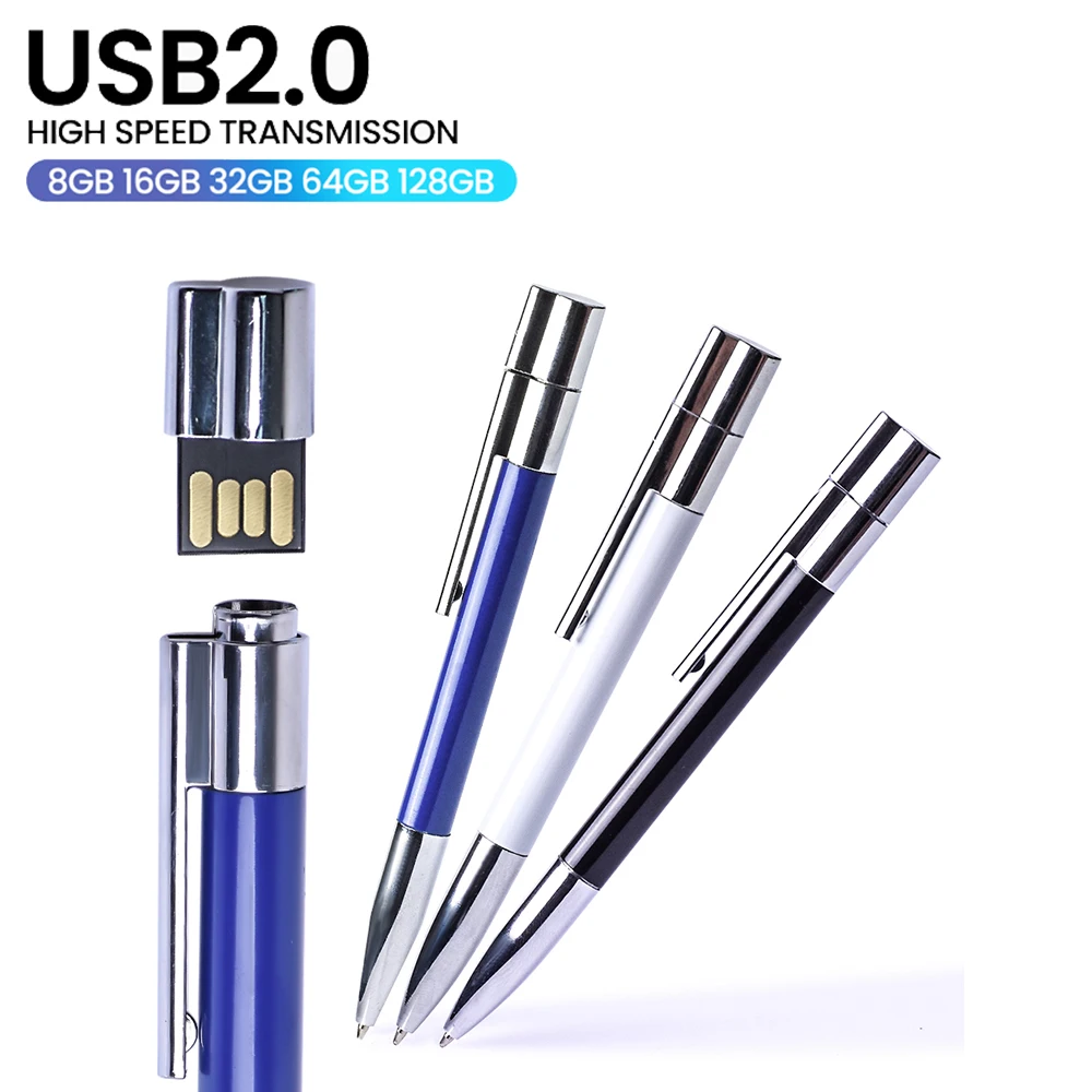 New Metal Ballpoint pen USB Flash Drive 16GB 8GB 4GB Pen Drive 64GB 32GB Flash Drive Disk Memoria usb Gifts For Students Gifts
New Metal Ballpoint pen USB Flash Drive 16GB 8GB 4GB Pen Drive 64GB 32GB Flash Drive Disk Memoria usb Gifts For Students Gifts