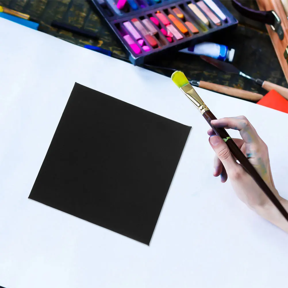 Black Canvas Board Square Cotton Painting Board Ideal for Oil Acrylic Watercolor Painting DIY Drawing Practice
Black Canvas Board Square Cotton Painting Board Ideal for Oil Acrylic Watercolor Painting DIY Drawing Practice