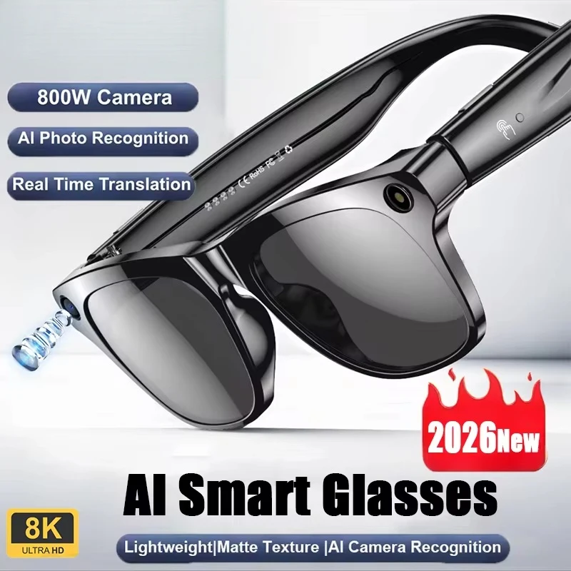 2026 New Household Smart Glasses AI Translation Bluetooth Conversation Recording Listening To Music Men Women Smart Sunglasses
2026 New Household Smart Glasses AI Translation Bluetooth Conversation Recording Listening To Music Men Women Smart Sunglasses