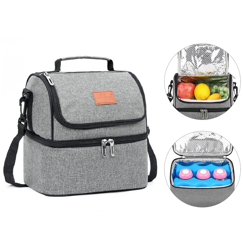 Large Capacity Double Layer Thermal Bag Bento Box Cooler Lunch Bags Picnic Food Insulated Storage Container For Work Portable
Large Capacity Double Layer Thermal Bag Bento Box Cooler Lunch Bags Picnic Food Insulated Storage Container For Work Portable