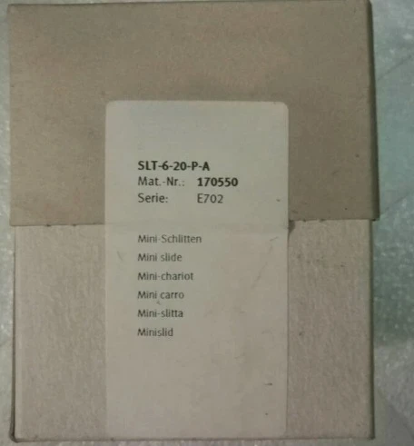 Brand New SLT-6-20-P-A 170550 Hot-selling cylinder products, sufficient stock 1pcs Fast transport
Brand New SLT-6-20-P-A 170550 Hot-selling cylinder products, sufficient stock 1pcs Fast transport