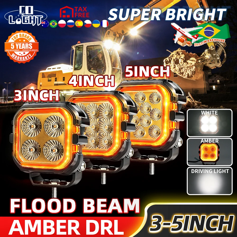 CO LIGHT off-road use LED Work Light 90000LM with Amber DRL Fog Spot Light for Jeep Wrangler,Trucks UTV ATV Motorcycles 12V 24V
CO LIGHT off-road use LED Work Light 90000LM with Amber DRL Fog Spot Light for Jeep Wrangler,Trucks UTV ATV Motorcycles 12V 24V