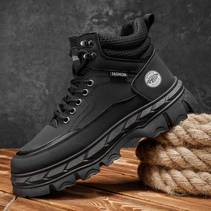 2026 Men Boots Autumn PU Splicing British High Top Retro Platform Lace Up Comfort Anti Slip Sport Hiking Boots Zapatos Hombre
2026 Men Boots Autumn PU Splicing British High Top Retro Platform Lace Up Comfort Anti Slip Sport Hiking Boots Zapatos Hombre