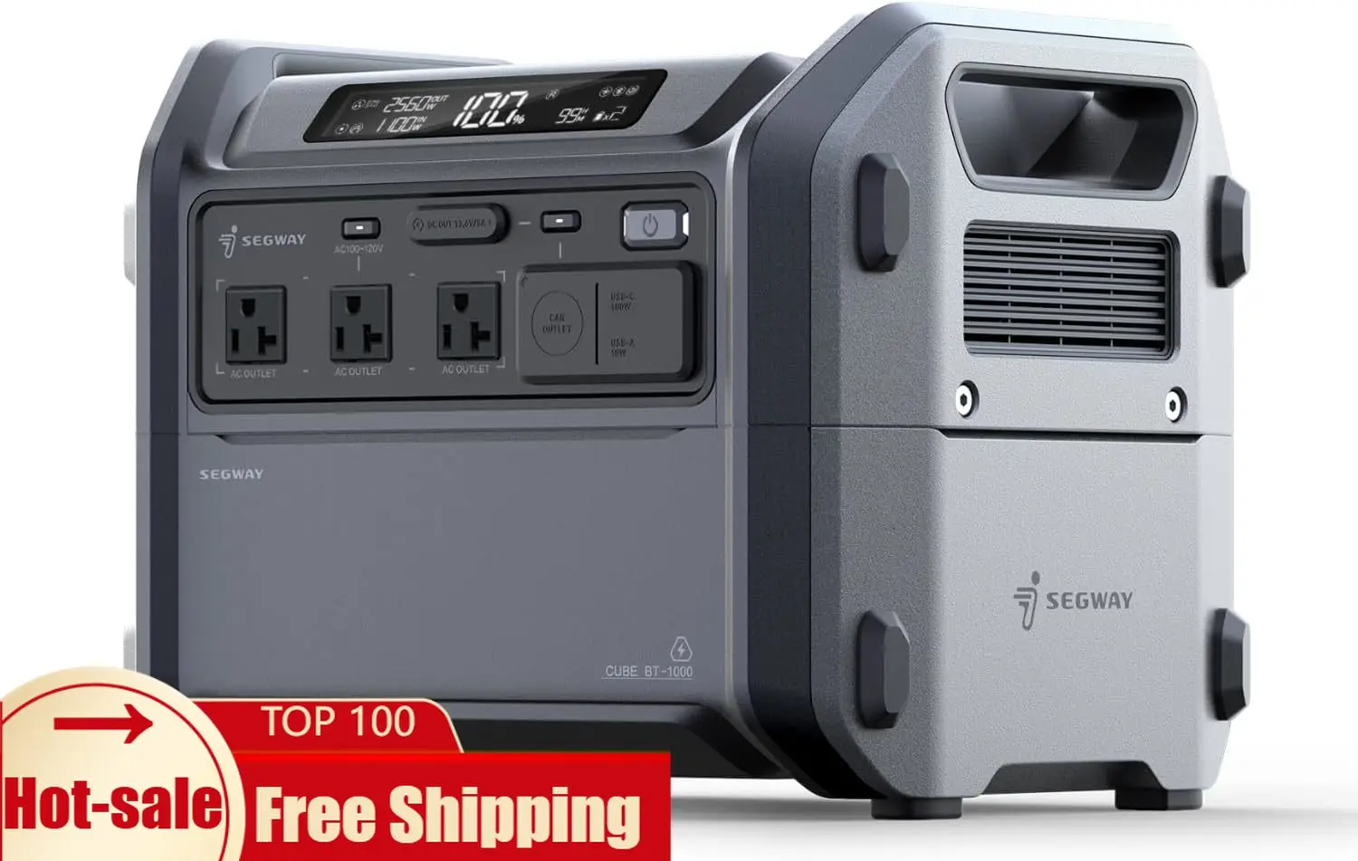 Portable Power Station Cube 1000, 2200W AC Outlets, 1024Wh LiFePO4 Battery, Expandable Battery Capacity up to 5kWh Solar Generat
Portable Power Station Cube 1000, 2200W AC Outlets, 1024Wh LiFePO4 Battery, Expandable Battery Capacity up to 5kWh Solar Generat