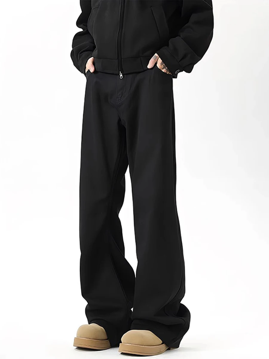 Black Fleece Lined Straight Leg Men's Jeans High Street American Style Autumn Winter Loose Fit Bootcut Trousers for Teens
Black Fleece Lined Straight Leg Men's Jeans High Street American Style Autumn Winter Loose Fit Bootcut Trousers for Teens