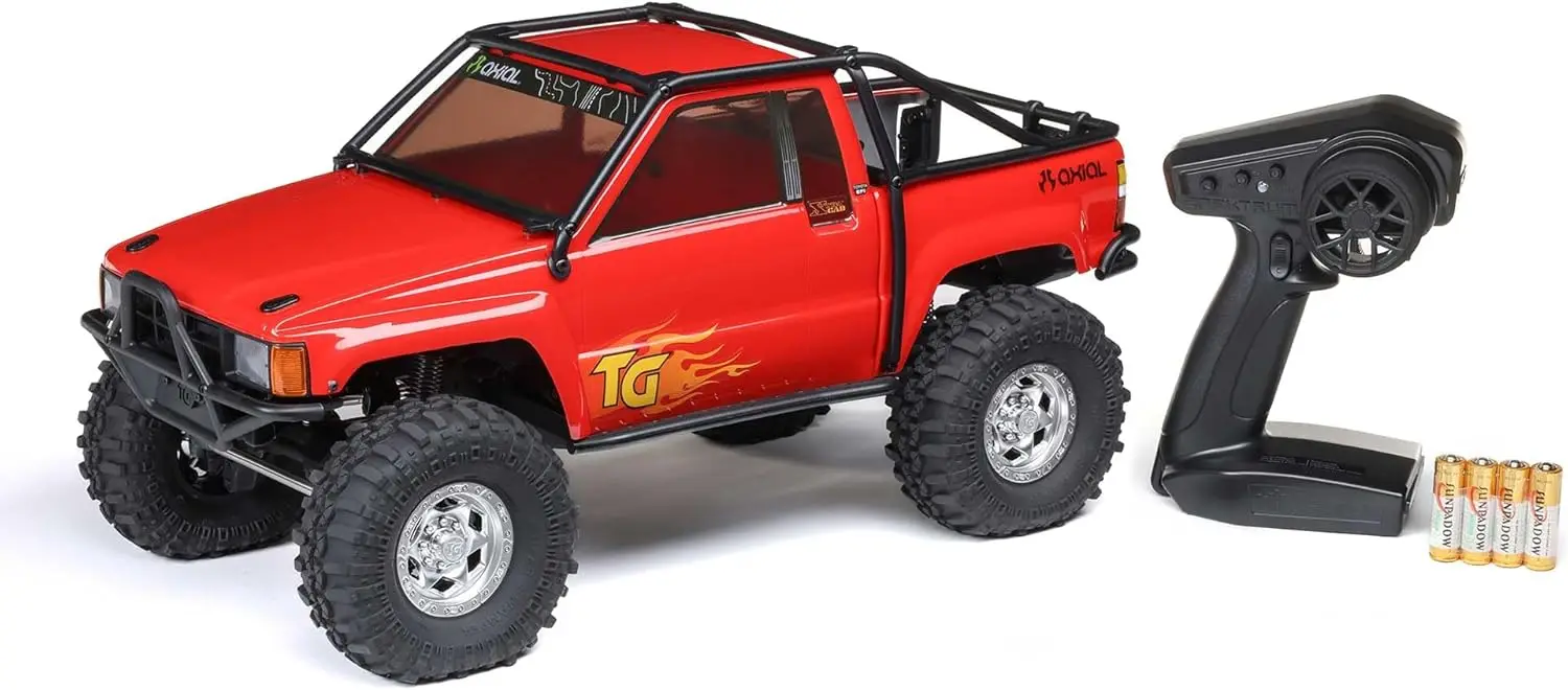 1/10 Scale RC Rock Crawler RTR Brushed 1987 Toyota SR5 4X4 Truck, Red - Ready to Run, No Battery or Charger Included
1/10 Scale RC Rock Crawler RTR Brushed 1987 Toyota SR5 4X4 Truck, Red - Ready to Run, No Battery or Charger Included