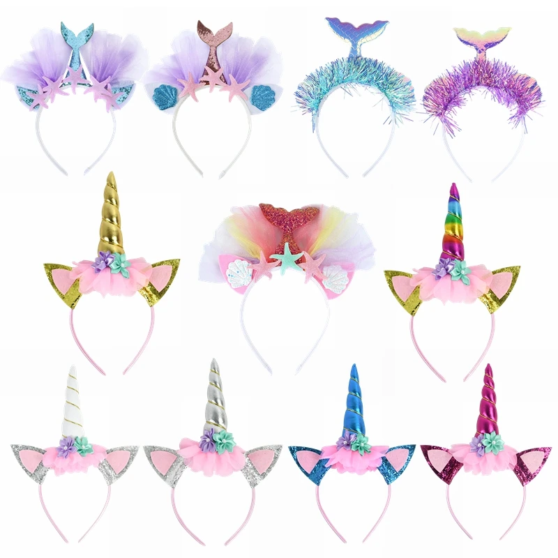 Girls Hairbands Mermaid Unicorn Headband Sequin Shells Shiny Princess Sweet Children's Hair Accessories Unicorn Party Prop Decor
Girls Hairbands Mermaid Unicorn Headband Sequin Shells Shiny Princess Sweet Children's Hair Accessories Unicorn Party Prop Decor