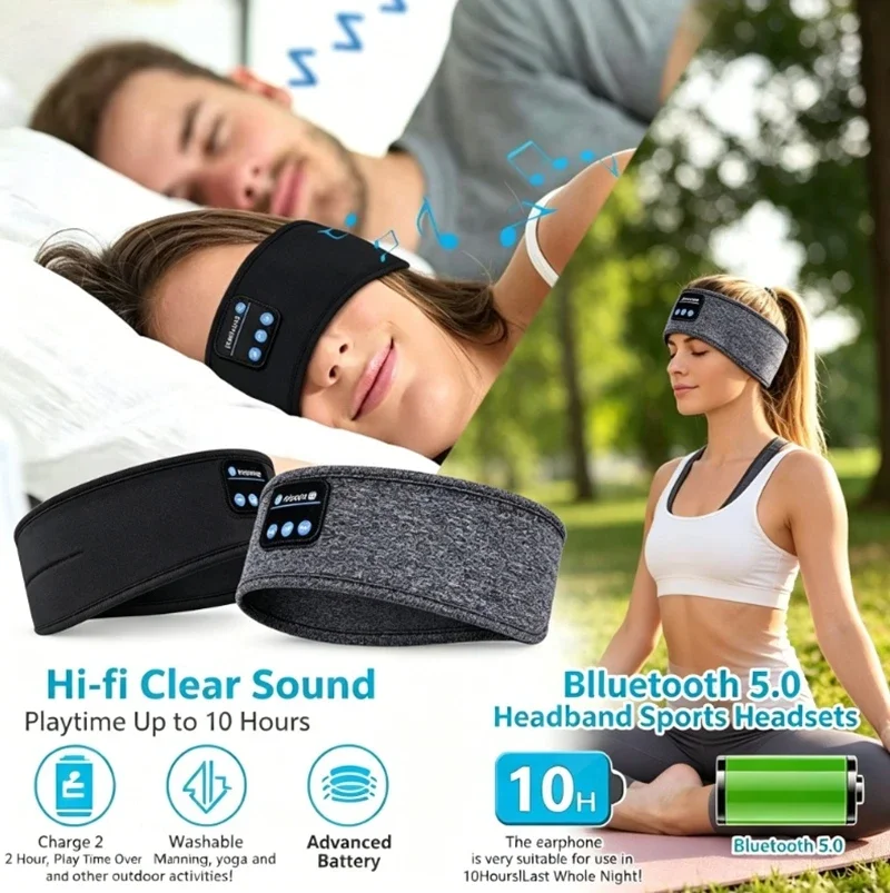 2026 NEW Earphones Sports Sleeping Headband Elastic Wireless Headphones Music Eye Mask Wireless Bluetooth Headset Headband
2026 NEW Earphones Sports Sleeping Headband Elastic Wireless Headphones Music Eye Mask Wireless Bluetooth Headset Headband