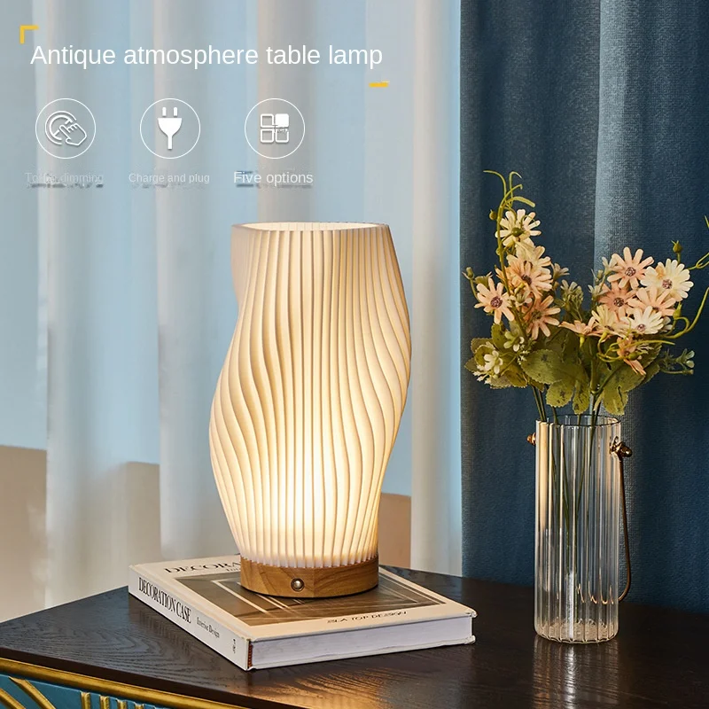 Solid Wood 3D Wireless Charging Desk Lamp, Bedroom, Modern And Simple Eye Protection, Induction Decoration, Bedside Small Night
Solid Wood 3D Wireless Charging Desk Lamp, Bedroom, Modern And Simple Eye Protection, Induction Decoration, Bedside Small Night