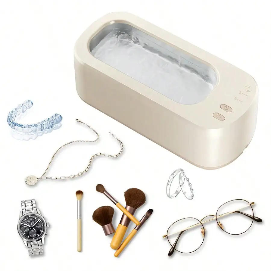 52KHz 304SS Ultrasonic Jewelry Cleaner, Auto ON/OFF, Mini Travel for Eyeglasses Dentures Makeup Brushes & Watch
52KHz 304SS Ultrasonic Jewelry Cleaner, Auto ON/OFF, Mini Travel for Eyeglasses Dentures Makeup Brushes & Watch