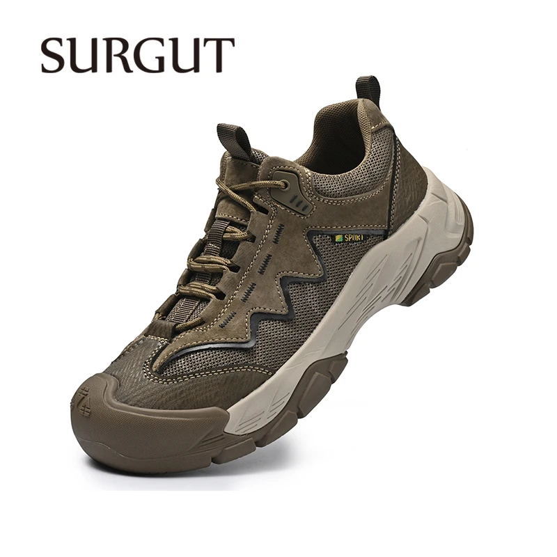 SURGUT Spring Men Casual Shoes Cow Leather Strong Support Scratch Resistant Durable Flexible Daily Footwear Plus Size 38-46
SURGUT Spring Men Casual Shoes Cow Leather Strong Support Scratch Resistant Durable Flexible Daily Footwear Plus Size 38-46