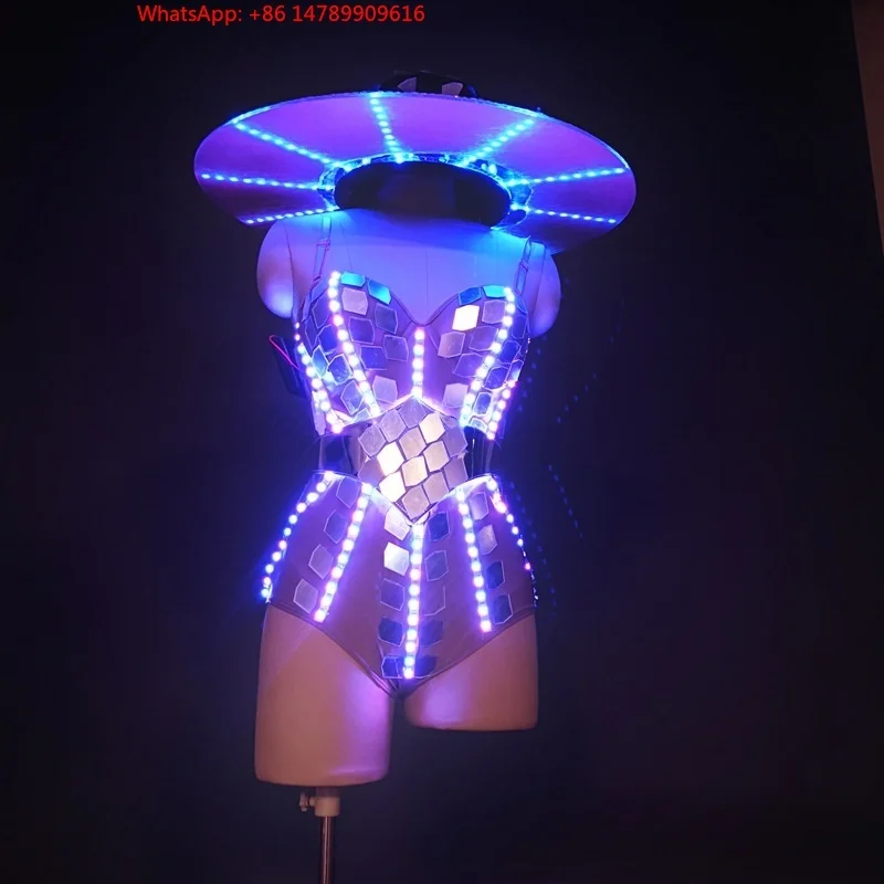 LED Luminous Robot CostumeBar Nightclub Peorce Women's Clothing Stage Peorce Luminous LED Flashing ClothingCustomized Cool &
LED Luminous Robot CostumeBar Nightclub Peorce Women's Clothing Stage Peorce Luminous LED Flashing ClothingCustomized Cool &