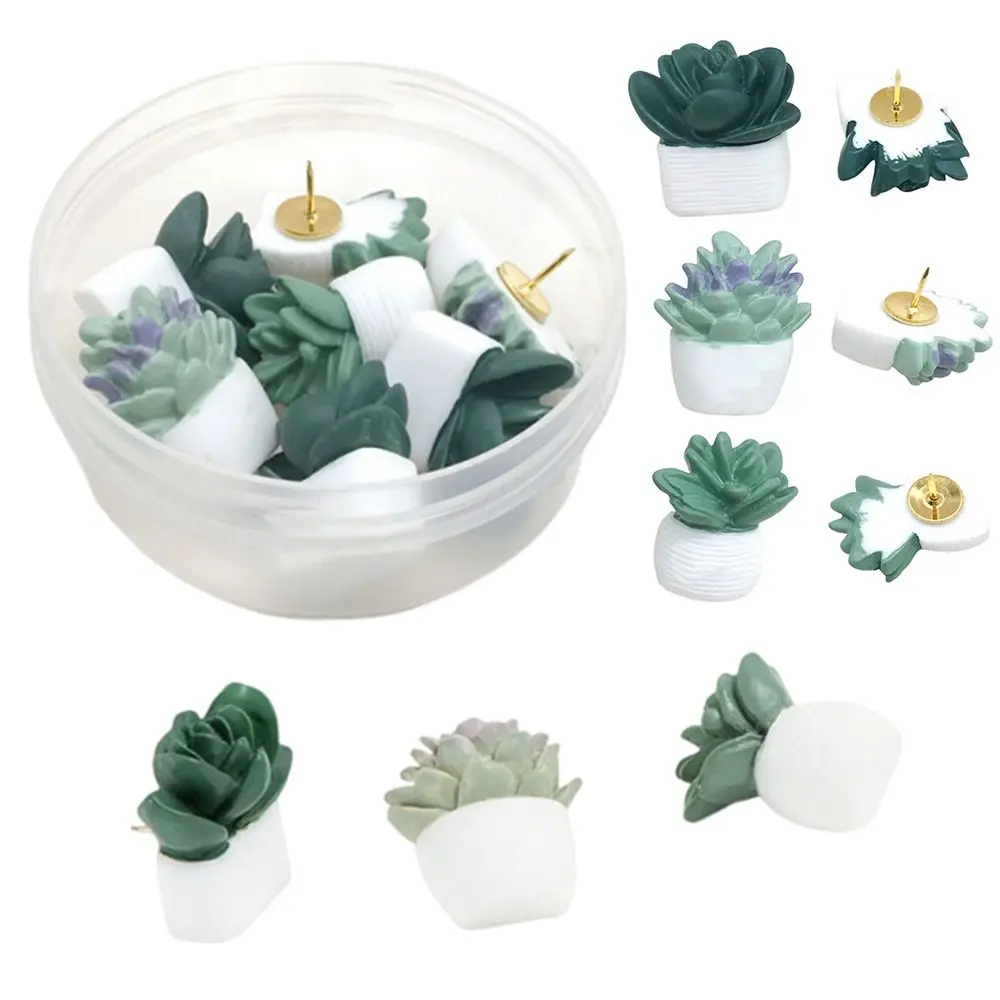 9/20Pcs Creative Succulent Plants Decorative Pushpins DIY 3D Thumb Tacks Cute Resin Cork Board Tacks Wall Markers
9/20Pcs Creative Succulent Plants Decorative Pushpins DIY 3D Thumb Tacks Cute Resin Cork Board Tacks Wall Markers