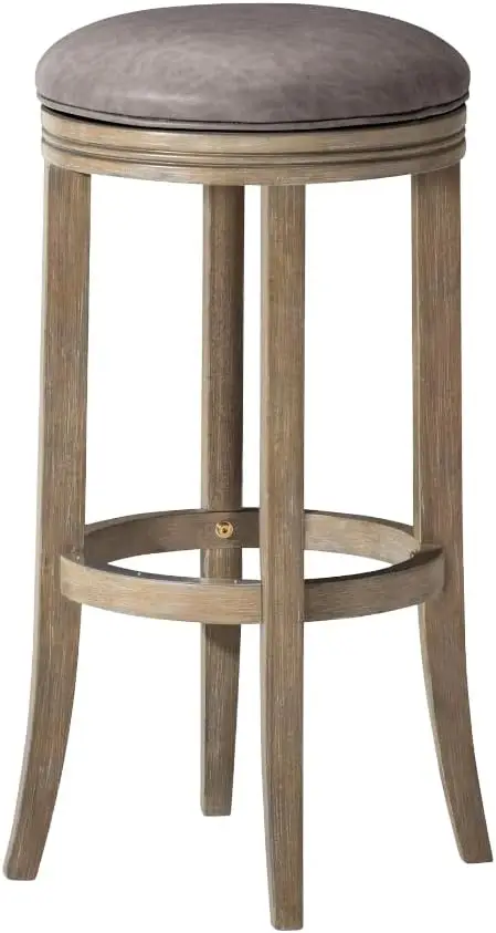Eva Bar Stool 31 Inches – Round Swivel Stool with Footrest – Grey Solid Wood and Grey Faux Leather Upholstery – Ideal for
Eva Bar Stool 31 Inches – Round Swivel Stool with Footrest – Grey Solid Wood and Grey Faux Leather Upholstery – Ideal for