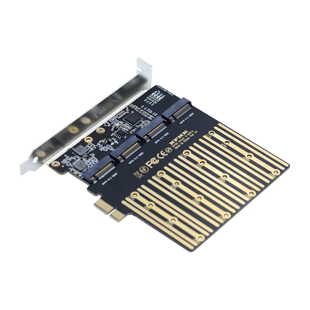 Chenyang NGFF Key B+M SSD Four SATA to PCI-E 1x Mainboard Desktop Adapter Converter SSD Card ASM1064 2280
Chenyang NGFF Key B+M SSD Four SATA to PCI-E 1x Mainboard Desktop Adapter Converter SSD Card ASM1064 2280