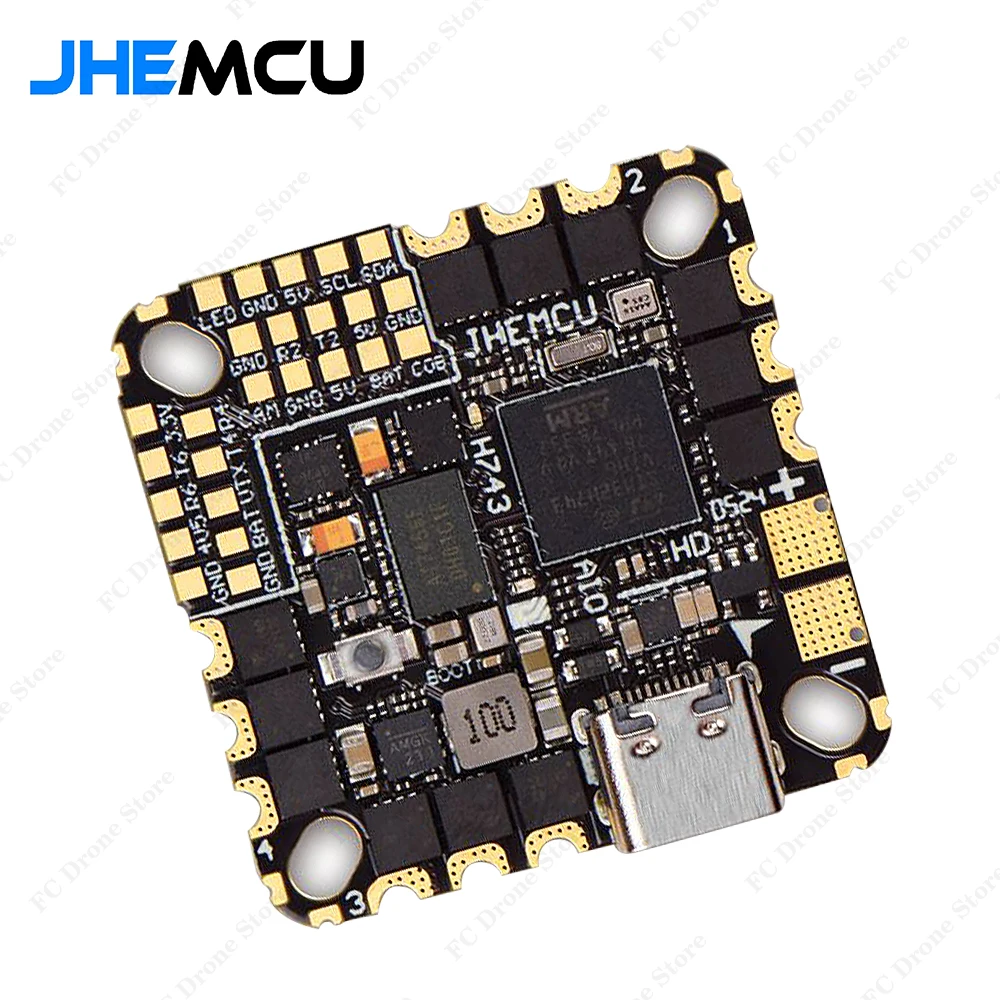 JHEMCU GH743AIO-HD Flight Controller ICM-42688-Px2 5V/2.5A BEC Baro OSD 128MB AM32 40A 3-6S 4in1 Brushless ESC for RC FPV Drone
JHEMCU GH743AIO-HD Flight Controller ICM-42688-Px2 5V/2.5A BEC Baro OSD 128MB AM32 40A 3-6S 4in1 Brushless ESC for RC FPV Drone