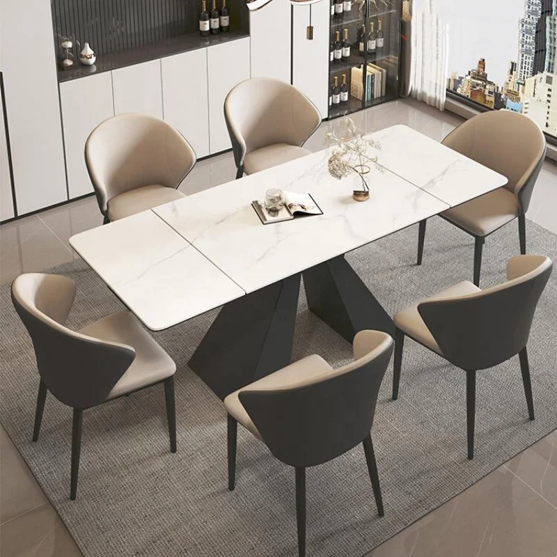 Modern Rock Plate Table Folding Retractable Room Dinning Table Set
Modern Rock Plate Table Folding Retractable Room Dinning Table Set