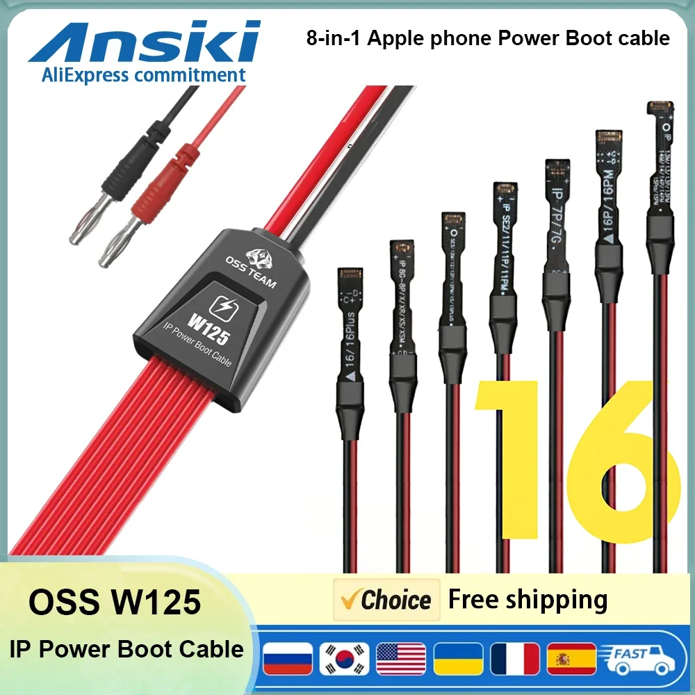Power Boot Cable 5A for iPhone 7-17 Series, Motherboard Repair Power Supply Cable
Power Boot Cable 5A for iPhone 7-17 Series, Motherboard Repair Power Supply Cable