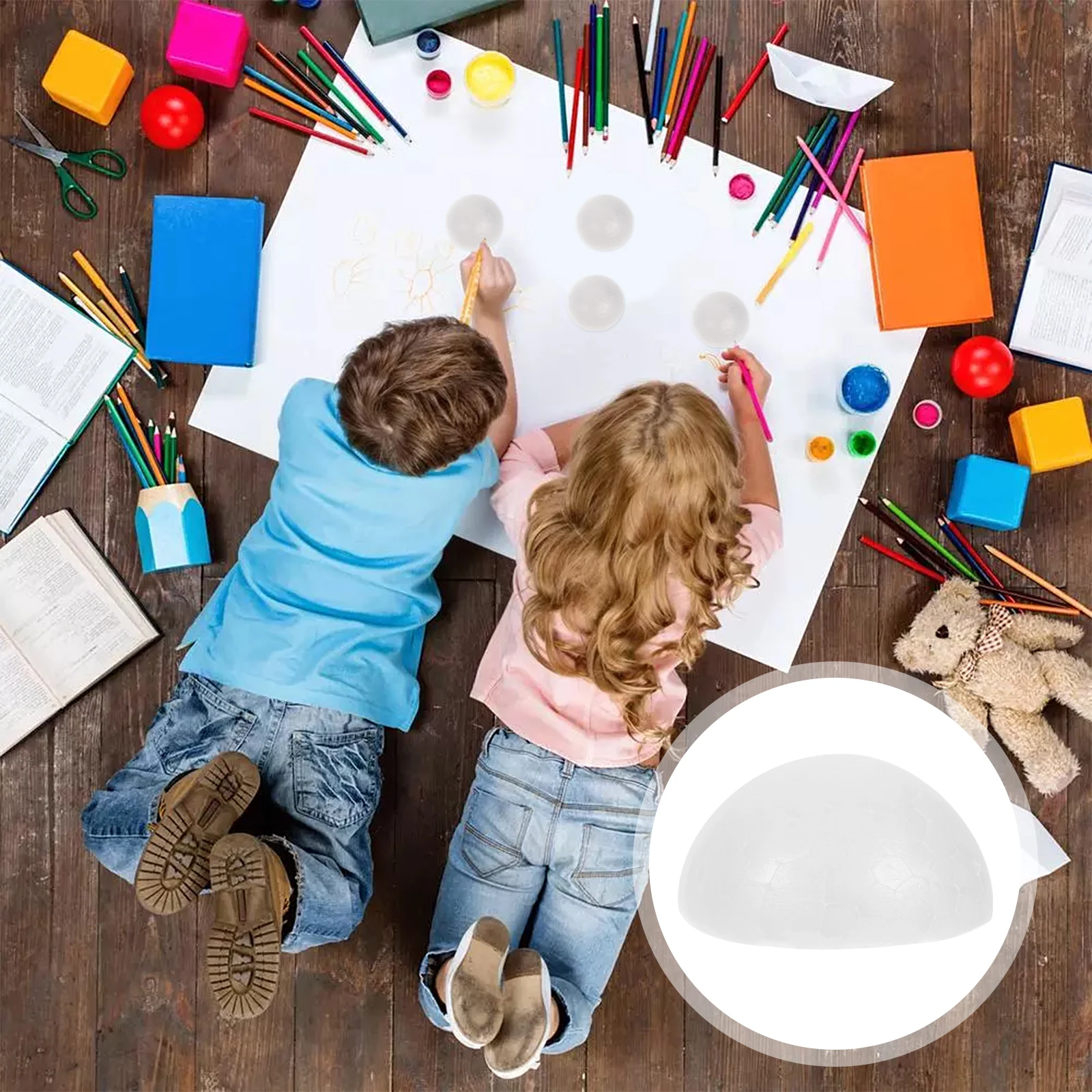 100Pcs Semicircle Ornament Half Ball 4Cm Foam for Craft Projects DIY Christmas Decoration Activity Educational Art Material
100Pcs Semicircle Ornament Half Ball 4Cm Foam for Craft Projects DIY Christmas Decoration Activity Educational Art Material