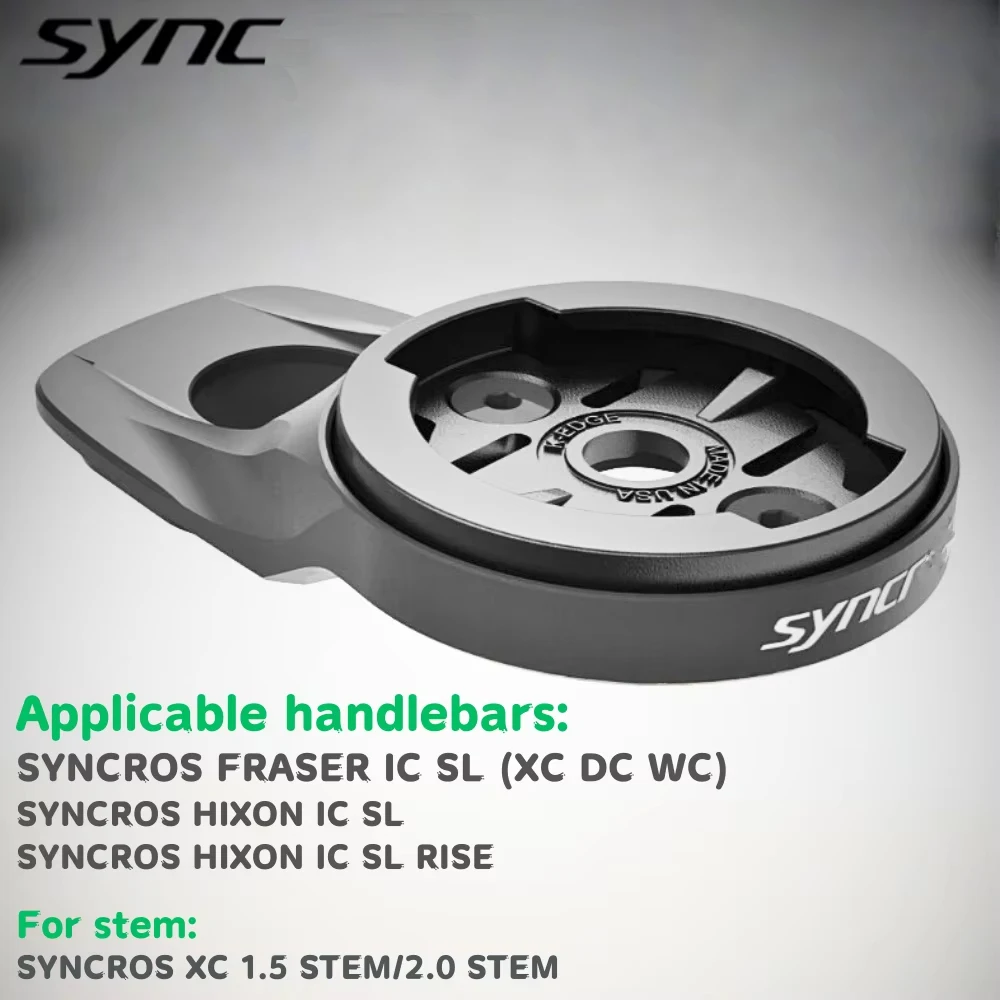 Syncros 0° Top Cap Integration Computer Mount For Garmin/Wahoo/Bryton For Fraser Ic Sl WC/DC/XC Handlebars Cockpit Xc Stem 1.5/2
Syncros 0° Top Cap Integration Computer Mount For Garmin/Wahoo/Bryton For Fraser Ic Sl WC/DC/XC Handlebars Cockpit Xc Stem 1.5/2