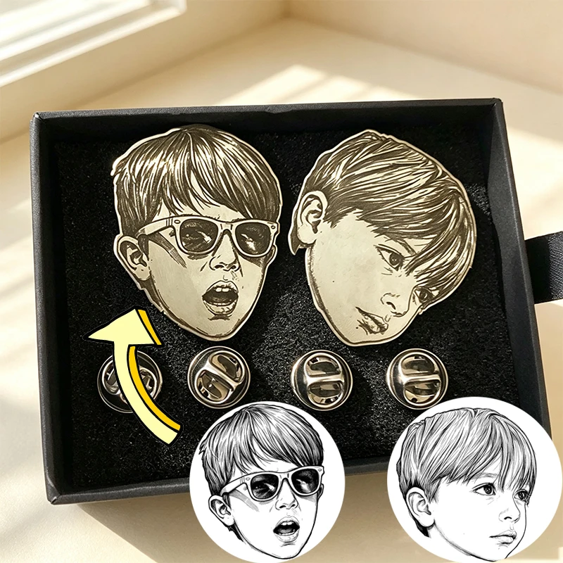 Cute Portrait Photo Custom Engraved Pins Badge Stainless Steel Personalized Logo Image Picture Lapel Cloth Pin Accessory Gift
Cute Portrait Photo Custom Engraved Pins Badge Stainless Steel Personalized Logo Image Picture Lapel Cloth Pin Accessory Gift