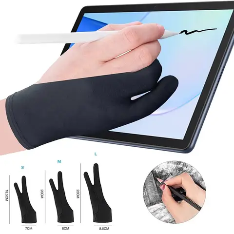 Two-finger Drawing Glove Artist Gloves Anti-touch Screen Drawing Graphics For Apple iPad Tablet Sketch Smudge Guard Palm Gloves
