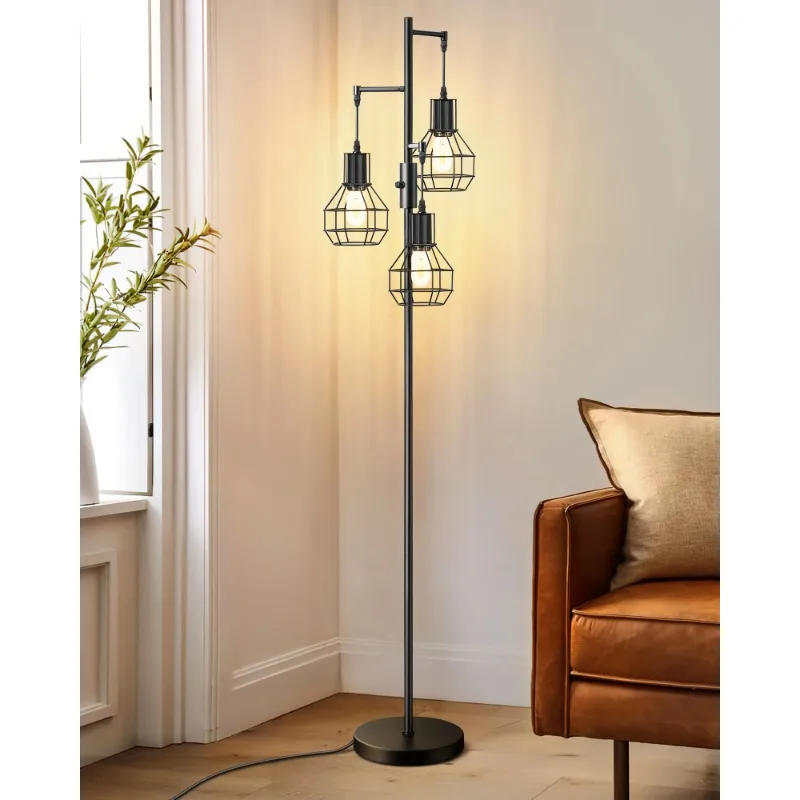 65IN Farmhouse Industrial Floor Lamps for Living Room, Dimmable, Metal Standing Tree Lamp for Bedroom, Office, Home Decor,
65IN Farmhouse Industrial Floor Lamps for Living Room, Dimmable, Metal Standing Tree Lamp for Bedroom, Office, Home Decor,