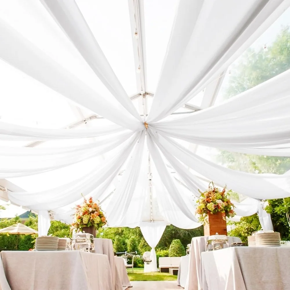 6 panels white ceiling drapes for wedding 5ftx30ft arch draping fabric sheer curtains chiffon fabric ceiling decorations for par
6 panels white ceiling drapes for wedding 5ftx30ft arch draping fabric sheer curtains chiffon fabric ceiling decorations for par