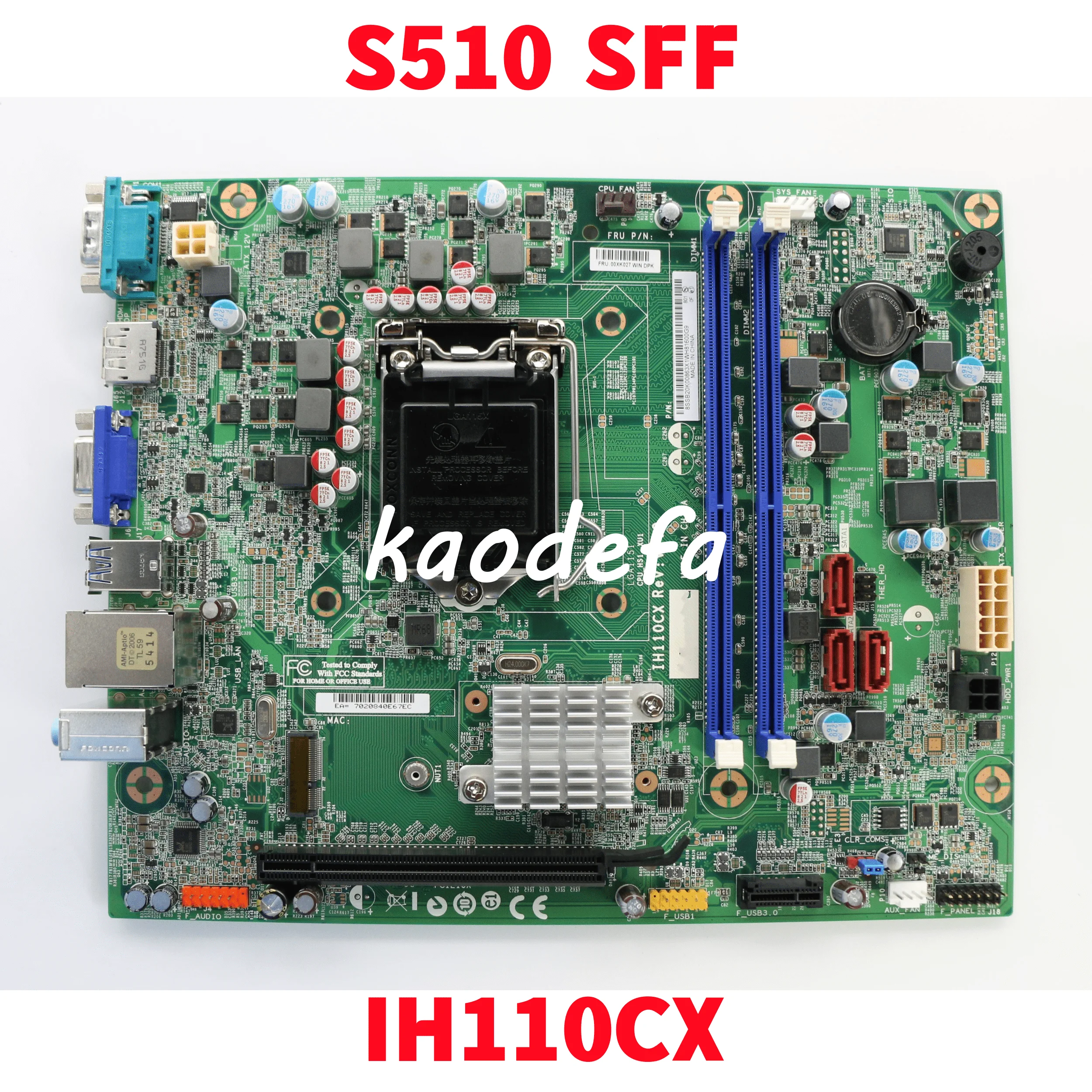IH110CX материнская плата для ноутбука Lenovo S510 SFF LGA 1151 DDR4 FRU: 00XK027 100% ТЕСТ ОК
IH110CX материнская плата для ноутбука Lenovo S510 SFF LGA 1151 DDR4 FRU: 00XK027 100% ТЕСТ ОК