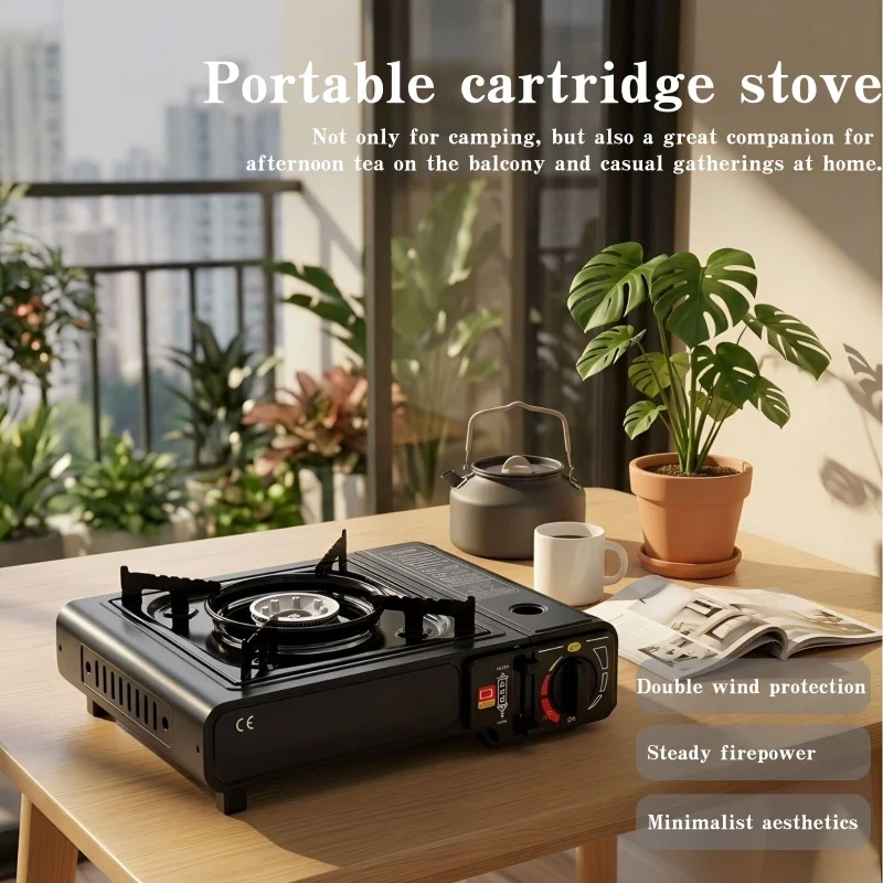 Portable cartridge stove, outdoor gas stove, household gas cooker, camping and picnic cooking utensils, windproof gas stove
Portable cartridge stove, outdoor gas stove, household gas cooker, camping and picnic cooking utensils, windproof gas stove