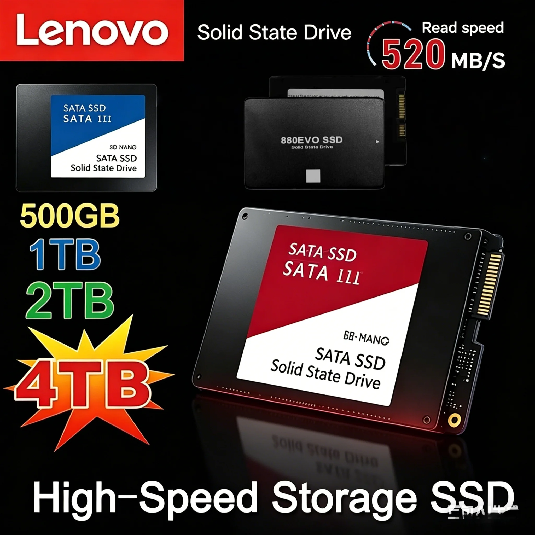 Портативный внешний твердотельный накопитель Lenovo 1 ТБ, интерфейс SATA3, высокоскоростной SSD для ноутбуков и настольных ПК
Портативный внешний твердотельный накопитель Lenovo 1 ТБ, интерфейс SATA3, высокоскоростной SSD для ноутбуков и настольных ПК