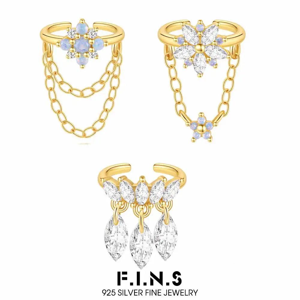 F.I.N.S 1PC Korean S925 Sterling Silver Blue Opal Tassel Pendant Clip Earring Flower Zircon Chain Catilage Fine Jewelry Gifts
F.I.N.S 1PC Korean S925 Sterling Silver Blue Opal Tassel Pendant Clip Earring Flower Zircon Chain Catilage Fine Jewelry Gifts