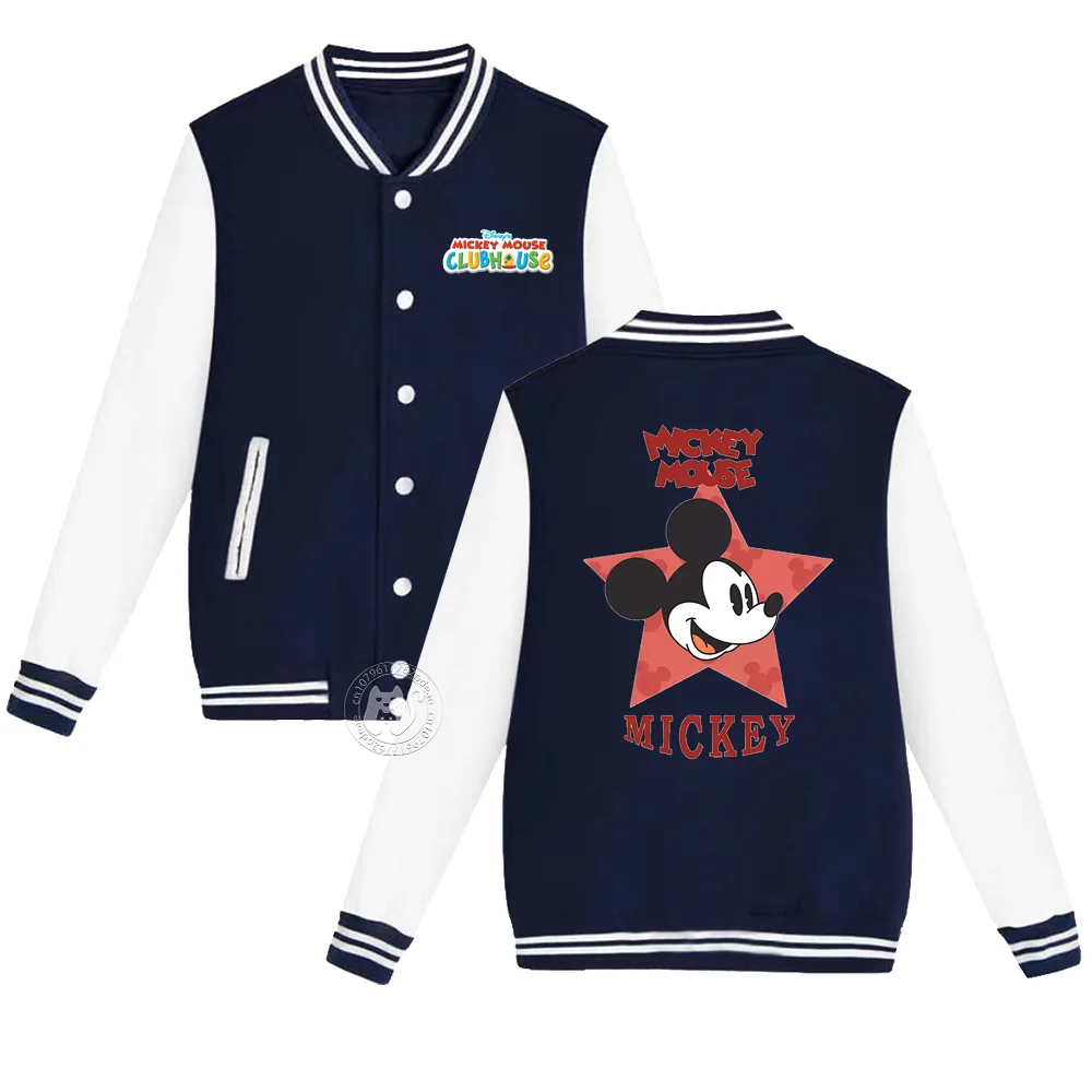 Kids Disney Fall/Winter Baseball Uniforms Mickey Mouse Pentagram Print Teen Boys and Girls Padded street cardigan coats
Kids Disney Fall/Winter Baseball Uniforms Mickey Mouse Pentagram Print Teen Boys and Girls Padded street cardigan coats