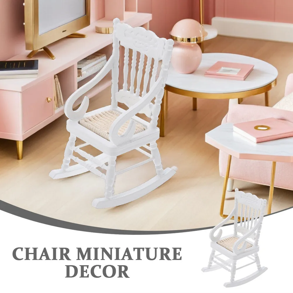 2Pcs Wooden Rocking Chair Mini House Accessory Exquisite Detail Lifelike Design Compact Lightweight for Dollhouse Decoration
2Pcs Wooden Rocking Chair Mini House Accessory Exquisite Detail Lifelike Design Compact Lightweight for Dollhouse Decoration