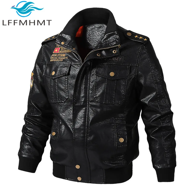 PU Leather Jacket Men Autumn Winter New Fashion Thicken Fleece Motorcycle Windproof Coats Youth Baseball Embroidered Jacket Male
PU Leather Jacket Men Autumn Winter New Fashion Thicken Fleece Motorcycle Windproof Coats Youth Baseball Embroidered Jacket Male